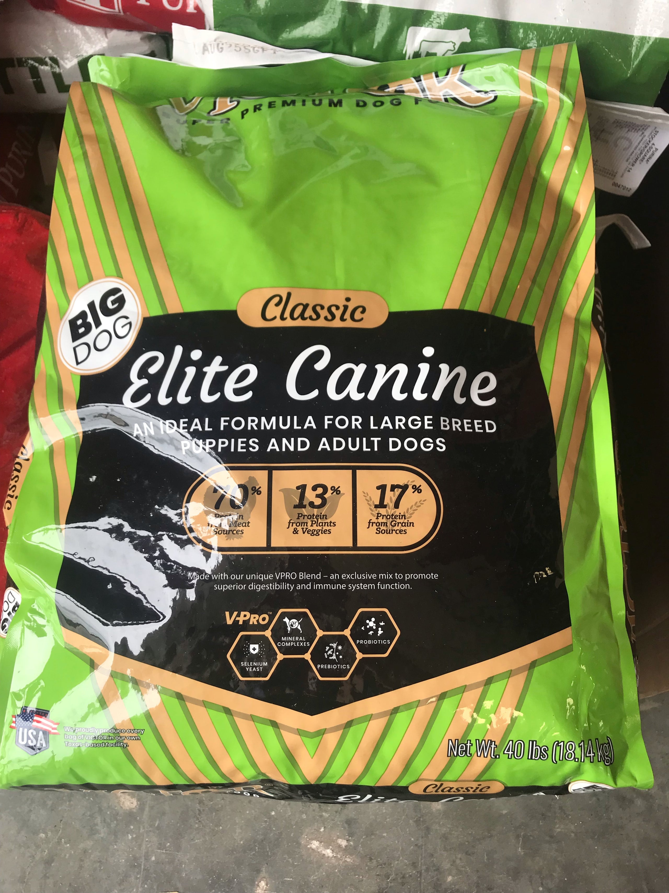 Dog Victor Canine Large Breed Elite Lime Green 40 Rockin P